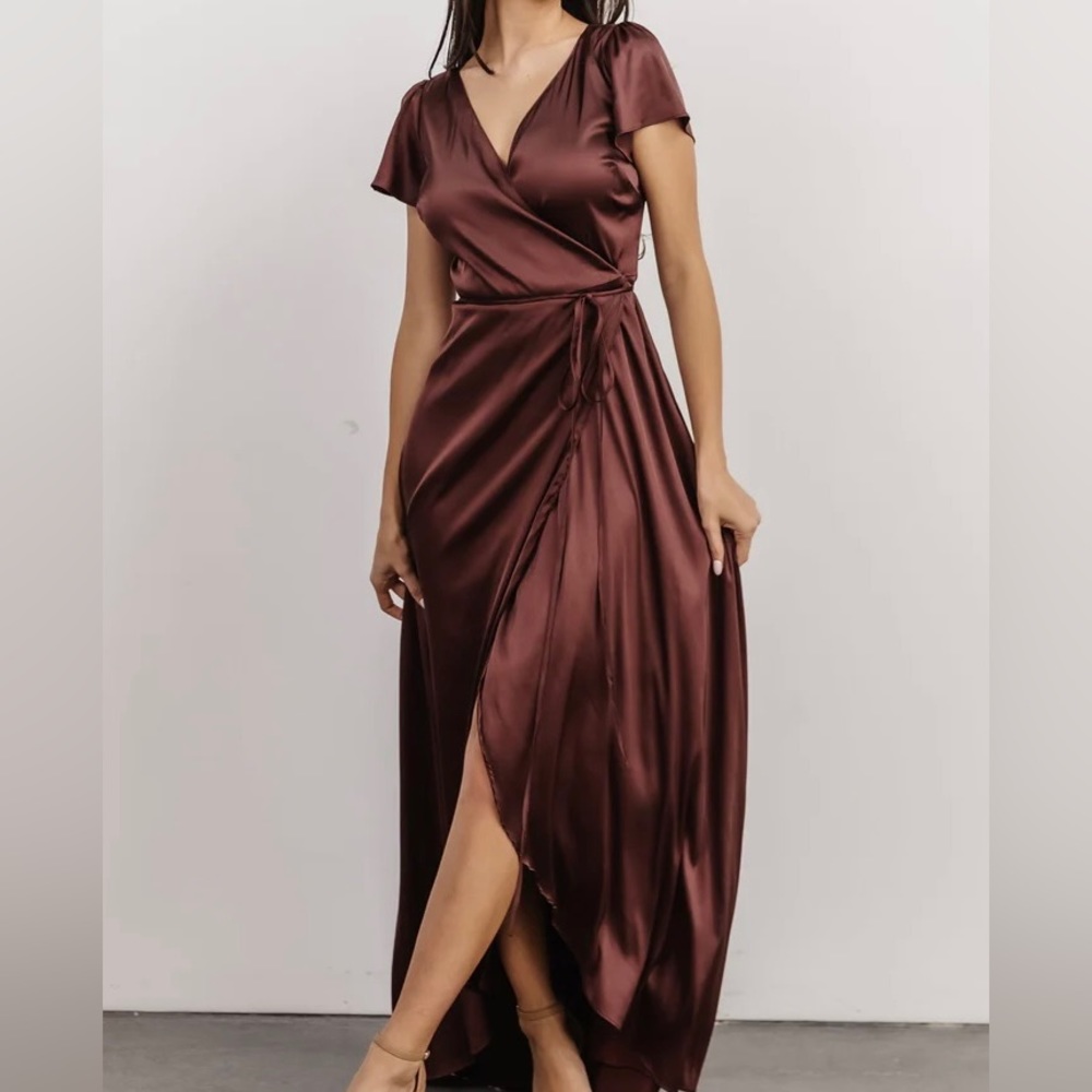 Dark Clove Wrap Dress.  New with tags.  Decided to go with another dress.